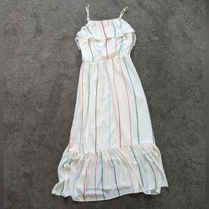 Banana Republic Women's Striped Sundress, Medium, White with Multicolor Stripes